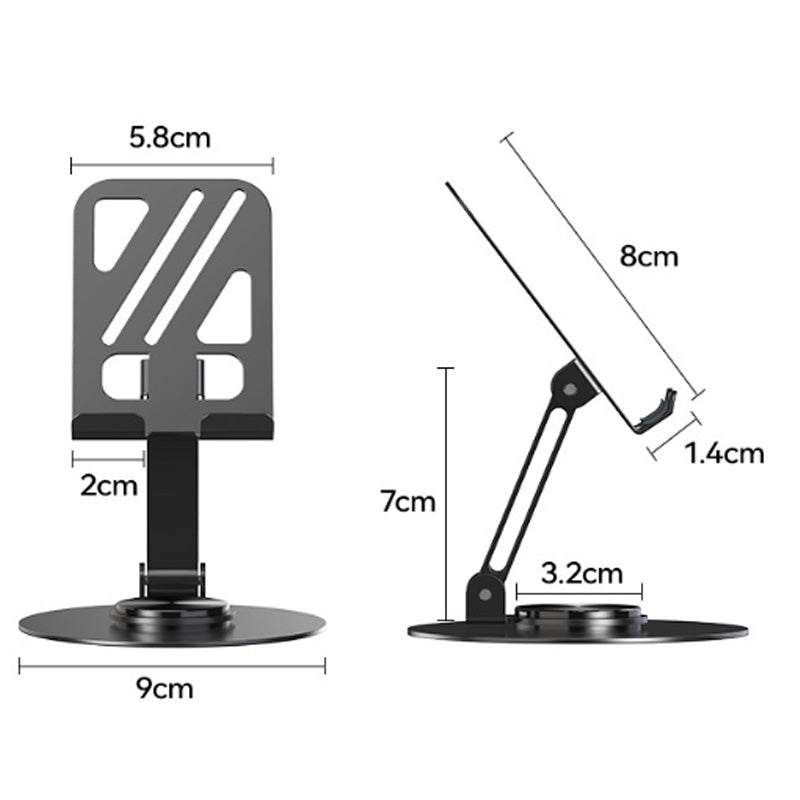 Support de téléphone portable pliable rotatif à 360°