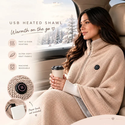 🔥 Promoção de Natal — 50% de DESCONTO! ❄️ Mantenha-se quente durante todo o inverno — Xaile elétrico aquecido portátil