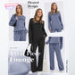 🔥ÚLTIMO DIA 60% DE DESCONTO💓Conjunto de blusa feminina com gola redonda e calças com cordão