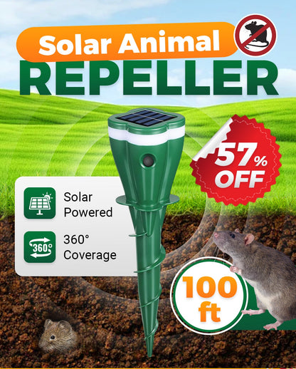 🌸Promoção de Primavera: 57% de desconto☘️Repelente de toupeiras à prova de água com energia solar para exterior
