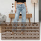 ✨ 50% DE DESCONTO! 💎 Jeans com strass – perna reta e ajuste elástico, detalhes embelezados para um visual chique, versátil para o estilo do dia à noite 🌟👖