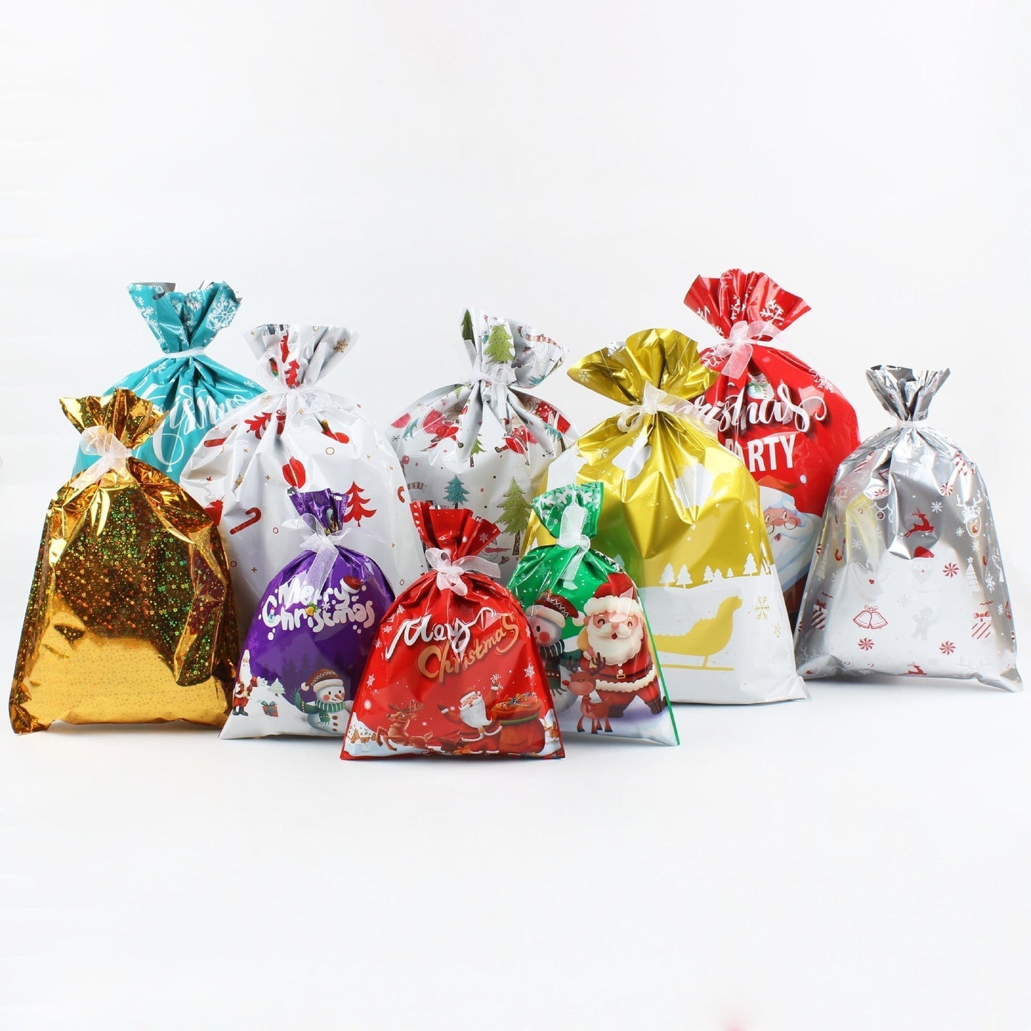 🔥Stock limité disponible 50 % DE RÉDUCTION🔥 - Sacs cadeaux de Noël avec cordon de serrage (biodégradables)