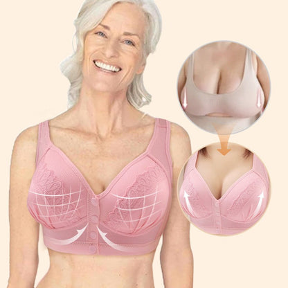 📢📢50% DE DESCONTO!! ⏰Sutiã de algodão respirável e suave para a pele, com fecho à frente