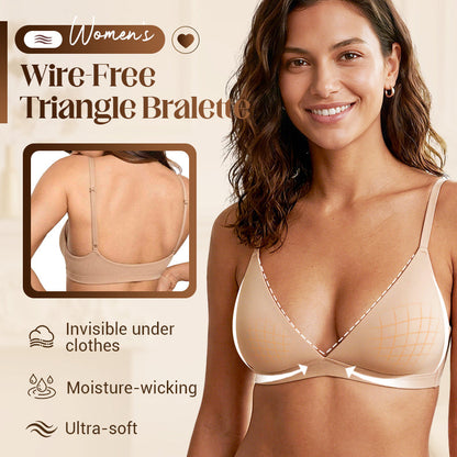 💥Mais de 80 mil unidades vendidas💞Bralette triangular sem aros com suporte em gel para mulher