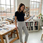 ⏳LIMITED OFFER 70% OFF🌞Women’s Fitted High-Waisted Zip-Pocket Trousers - 👖Lightweight, Breathable, Soft 26"/27" Ankle Pants with Zipper Pockets