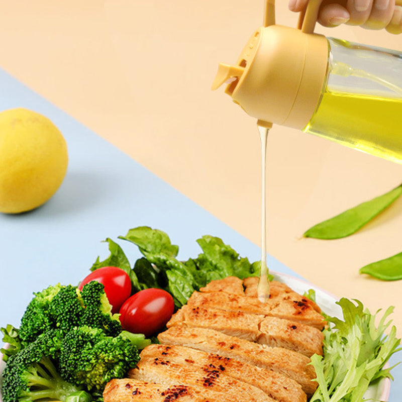 2-in-1-Ölsprüher und -Spender aus Glas