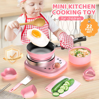 🔥Promoção de 2026: 50% de desconto✨🏆N.º 1 em vendas ⏰💕🌟Brinquedos de cozinha infantil para brincar a cozinhar - Conjunto de 22 peças