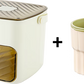 🟧Countertop ice maker with lid and storage bin (48 ice cubes)
