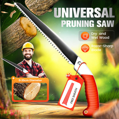 🔥 Promoção imperdível: 50% de desconto 🔥 Serra de poda universal leve e afiada com bainha