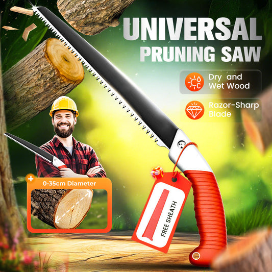 🔥 Promoção imperdível: 50% de desconto 🔥 Serra de poda universal leve e afiada com bainha