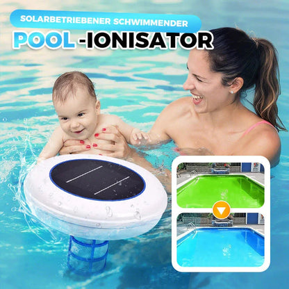 Desinfetante de iões de cobre e prata alimentado a energia solar, reduz o cloro em até 85%, inibe o crescimento de algas e bactérias, é suave para a pele e os olhos; basta colocá-lo a flutuar na piscina para obter água cristalina🏖️