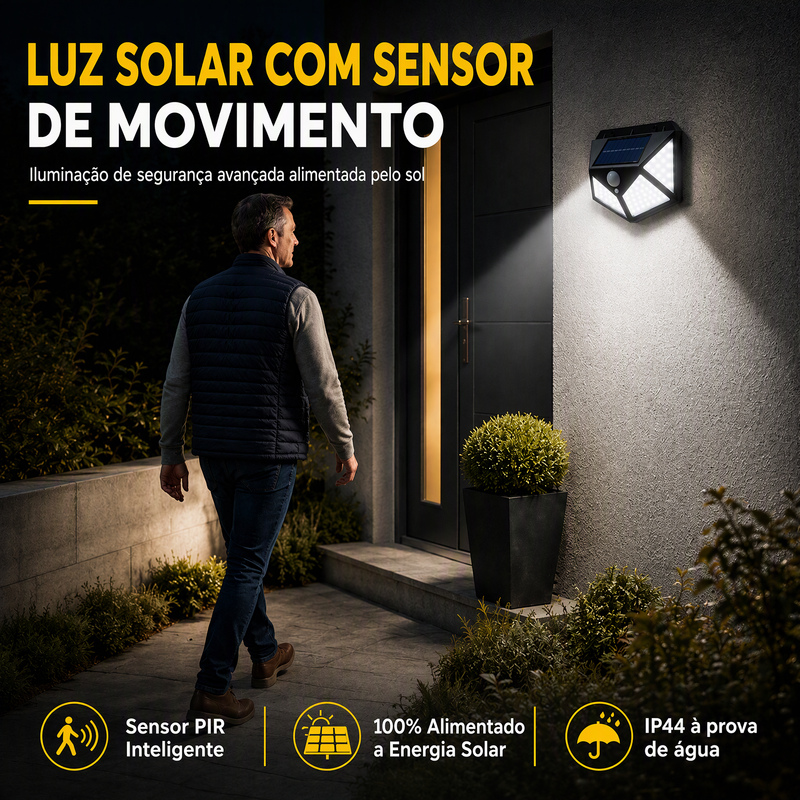 💥OBTENHA 50% DE DESCONTO💥ILUMINE IMEDIATAMENTE O SEU ESPAÇO EXTERIOR COM LUZES SOLARES ATIVADAS POR MOVIMENTO