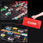 Conjunto com 48 miniaturas de carros de fricção e garagem integrada.
