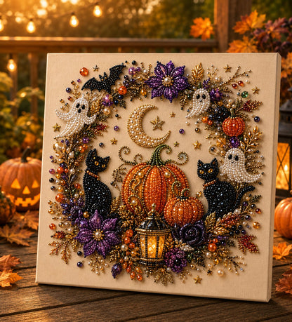 🔥 Último dia com 60% de desconto – 👻✨ Kit DIY de Arte com Pérolas para o Halloween – Transforma pequenas pérolas numa magia assustadora e fofa