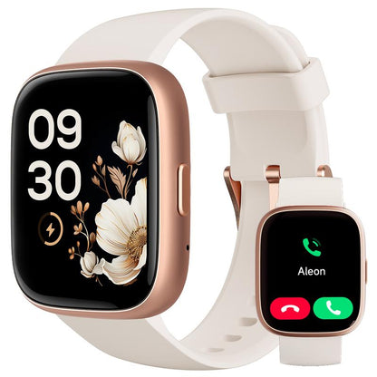 Relógio inteligente para mulheres e homens, monitor de fitness com função de atender/fazer chamadas, relógio de fitness com monitor de sono/100 desportos/pedómetro à prova de água IP68