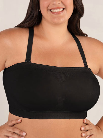 🔥Sutiã bandeau conversível sem alças, com conforto sem aro, acabamento antiderrapante e alças removíveis