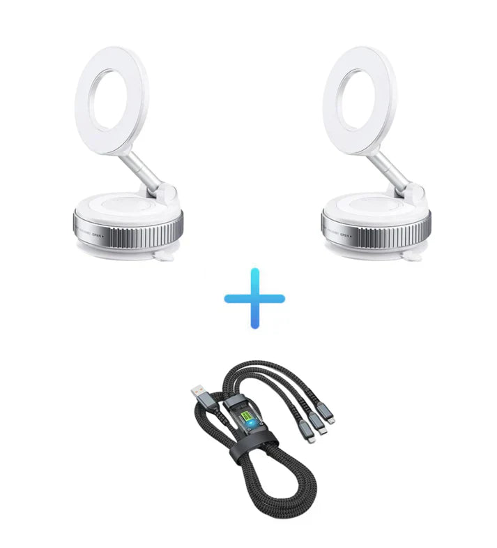 🔥Achetez plus économisez plus 🔄Support Téléphone Magnétique sous Vide Réglable à 360°📱🚗