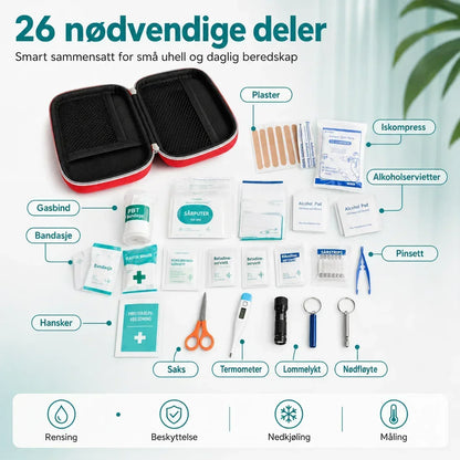 💥【50% DE DESCONTO】🔥 Kit multifuncional de primeiros socorros | Inclui martelo de segurança/cortador de cintos/quebrador de vidros | Mini lanterna LED | Apito de socorro | Tesoura de trauma | Pega ergonómica | Para carro/atividades ao ar livre/casa 🚑)