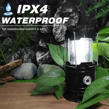 ⛺️ DESCONTO DE 50% POR TEMPO LIMITADO! ✨Lanterna solar para campismo — Lâmpada LED recarregável e dobrável, luz à prova de água IPX4 com base magnética e gancho de suspensão dobrável para emergências ao ar livre