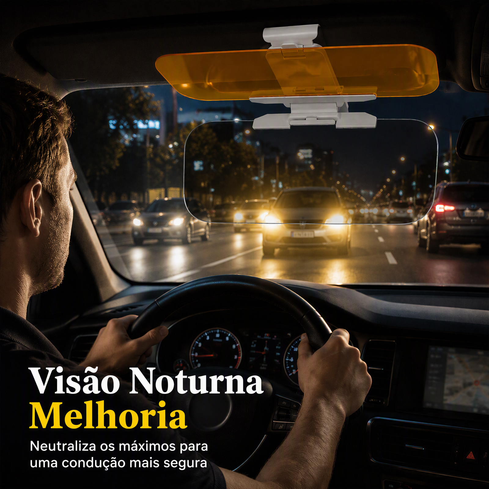 🚗 Poupe 50%! 🌙 Viseira universal HD antirreflexo – Segurança na condução de dia e de noite ✨