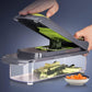 ✨Cortador multifuncional de alimentos – lâminas de aço inoxidável, fácil de limpar, várias opções de preparação 🥗