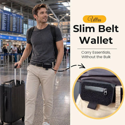 💳 50% DE DESCONTO AGORA!🛡️ Carteira fina para cinto – Sem volume e discreta – Ideal para viagens e uso diário ✈️