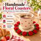 Almofadas feitas à mão com fio floral