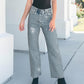 ✨ 50% DE DESCONTO! 💎 Jeans com strass – perna reta e ajuste elástico, detalhes embelezados para um visual chique, versátil para o estilo do dia à noite 🌟👖