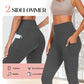 Leggings de ioga de cintura alta com reforço nas nádegas, controlo abdominal e bolso lateral
