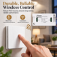 Wireless radio light switch set without wiring with self-adhesive wall switch and receiver