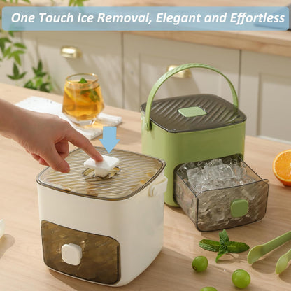🟧Countertop ice maker with lid and storage bin (48 ice cubes)