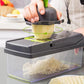 ✨Cortador multifuncional de alimentos – lâminas de aço inoxidável, fácil de limpar, várias opções de preparação 🥗