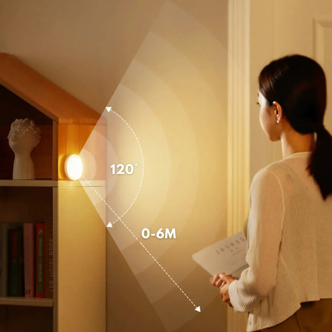 💎Luz LED com sensor de movimento e baixo consumo energético – recarregável por USB, acende automaticamente no escuro e instalação magnética fácil🌙
