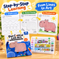 Motor skills workbook for 3-year-olds with 6 activities: tracing lines, copying, early years education, early intervention, concentration exercises, autism