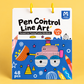 Motor skills workbook for 3-year-olds with 6 activities: tracing lines, copying, early years education, early intervention, concentration exercises, autism