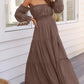🎉LAST DAY SAEL 60% OFF!!✨💃Women's Off-Shoulder High-Waist Dress