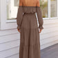 🎉LAST DAY SAEL 60% OFF!!✨💃Women's Off-Shoulder High-Waist Dress