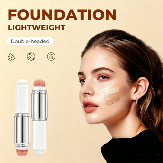 🎉[PRODUTO OFICIAL] 🎉Stick de Cobertura V com Pincel Removível - Stick de Base Coreano para Cuidados da Pele que Muda de Cor com Cápsulas de Colagénio (12.7 g)