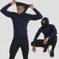 Camisola com capuz leve de secagem rápida e proteção UV para homem
