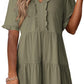 🔥Promoção de Verão 2026: 49% de desconto🌈Vestido feminino casual com decote em V, folhos, corte em A e corte solto