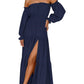 🎉LAST DAY SAEL 60% OFF!!✨💃Women's Off-Shoulder High-Waist Dress
