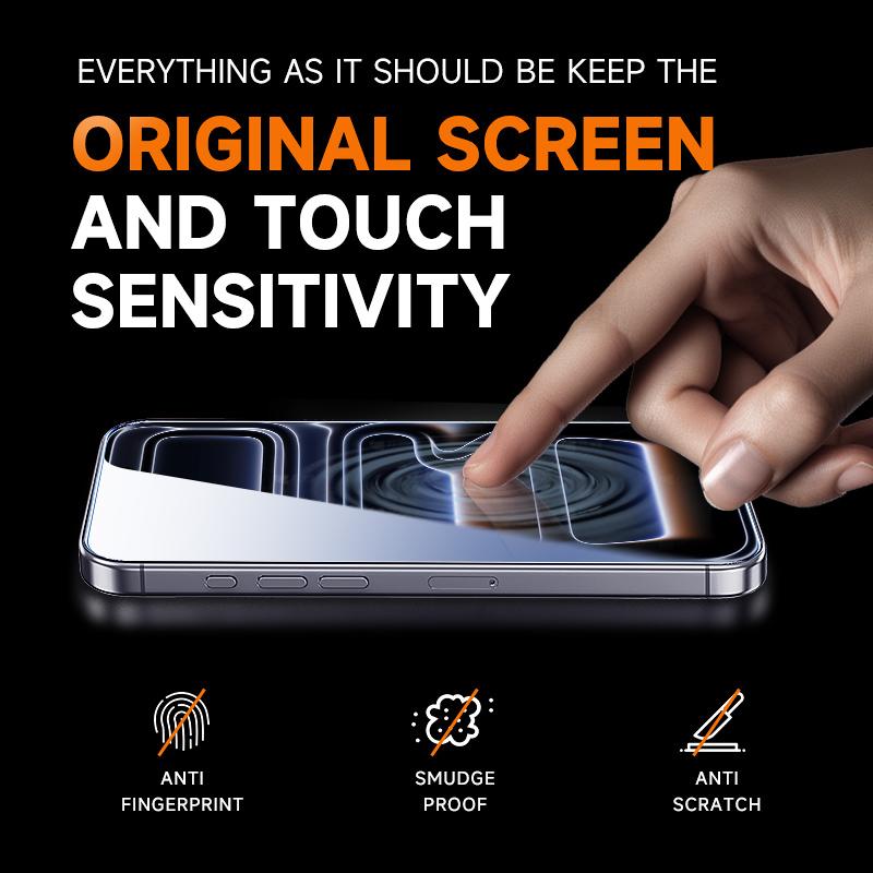 🔥VENTE CHAUDE📱 Protecteur d'écran pour iPhone, Samsung – Transparent comme du cristal, résistant aux rayures, toucher ultra doux, protection de la vie privée, protection des yeux polarisée circulaire, installation facile