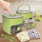 🟧Countertop ice maker with lid and storage bin (48 ice cubes)