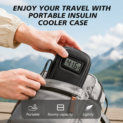 Estojo Térmico de Viagem para Medicamentos e Insulina com Visor de Temperatura