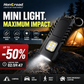 🔦 Lanterna Mini LED para porta-chaves ✨ Lanterna potente recarregável por USB | 🧲 Lanterna magnética de trabalho | 🧢 Lanterna para boné | 🚶 Luz de segurança noturna | ⚡ Dispositivo multifuncional de iluminação de emergência para o ar livre
