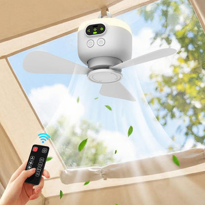 ⏰ Oferta por tempo limitado: 50% de desconto num ventilador de teto recarregável com luzes LED! 🌬️✨