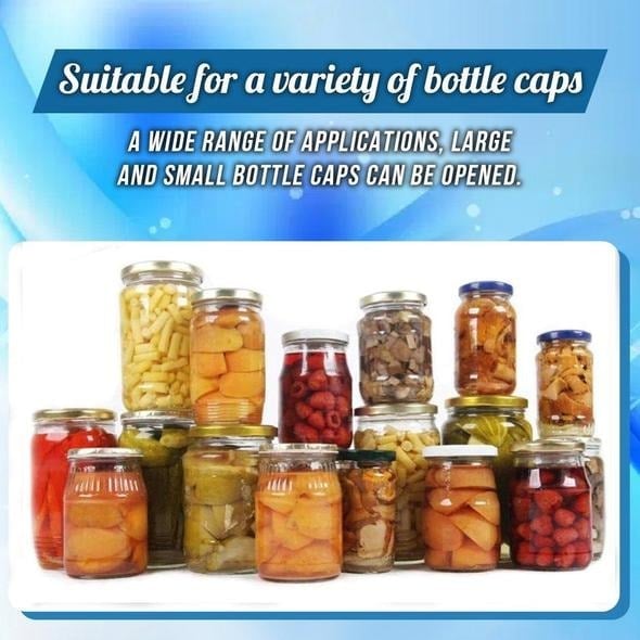 🍶🔧 Ouvre-Boîte Multifonction Réglable en Acier Inoxydable – Rainures Antidérapantes, Convient aux Couvercles Jusqu'à 10cm & Spécialement Conçu pour les Seniors !