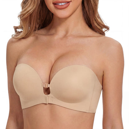 💜Sutiã com fecho frontal sem costuras e alças ajustáveis
