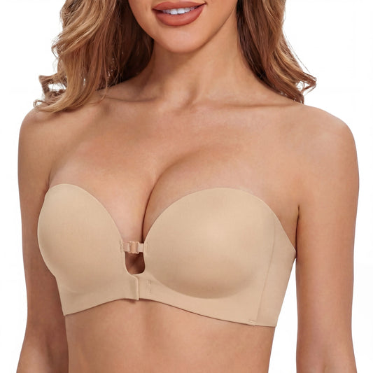 💜Sutiã com fecho frontal sem costuras e alças ajustáveis