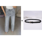 ✨ 50% DE DESCONTO! 💎 Jeans com strass – perna reta e ajuste elástico, detalhes embelezados para um visual chique, versátil para o estilo do dia à noite 🌟👖